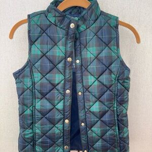 Crown & Ivy Blue and Green Kids Quilted Vest